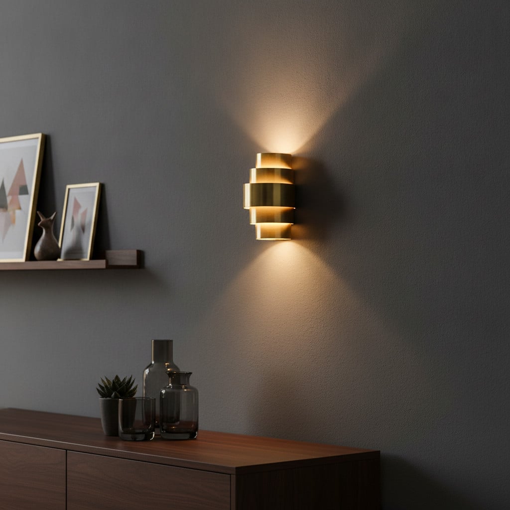 Artdelight Design Wandlamp Rolls Brons Hoogte: 22 cm