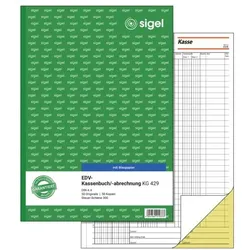 Sigel Formularbuch »Kassenbuch (Steuerschiene 300)« KG429 gelb, 21x29.7 cm