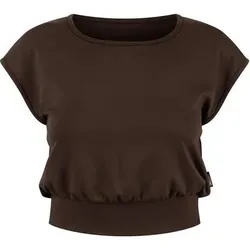 SMILODOX Crop Top Jorina, Größe L in Braun Braun