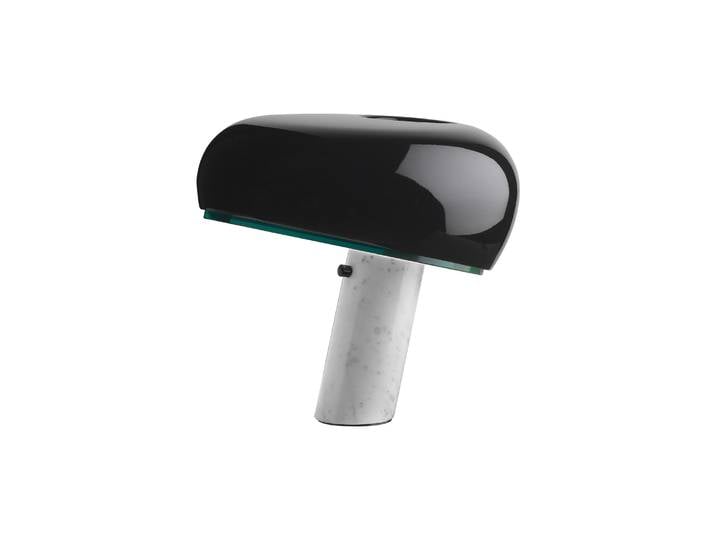 Flos - Lampe de table Snoopy - Noir - Marbre de Carrare - Designer Pier Giacomo Castiglioni