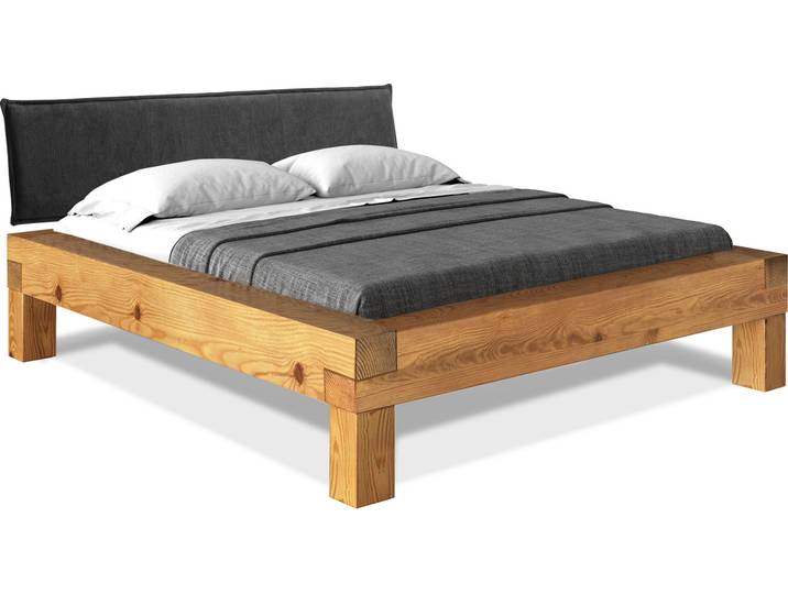 CURBY 4-Fuß-Balkenbett mit Polsterkopfteil, Material