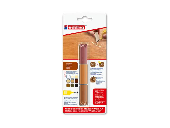 Edding Holzboden-Reparaturwachs-Set Kirschbaum
