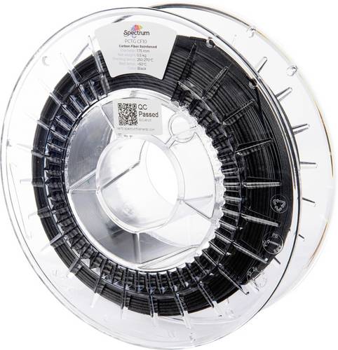 Spectrum Filaments 80727 PCTG CF10 Filament PCTG+CF Kohlefaserverstärkt, hohe Steifigkeit, hohe Zugfestigkeit, chemisch beständig