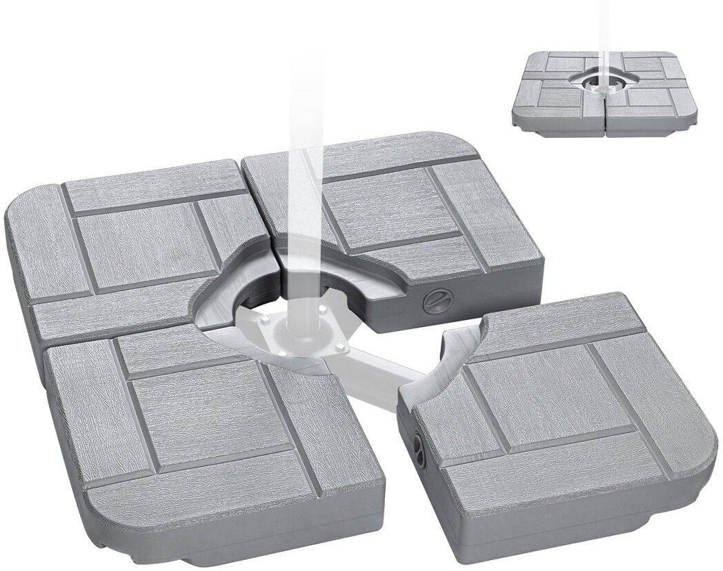 EUFRUITEAM 7.2 kg Plastic Umbrella Base Grey 0.35mm H X 80cm W X 80cm D
