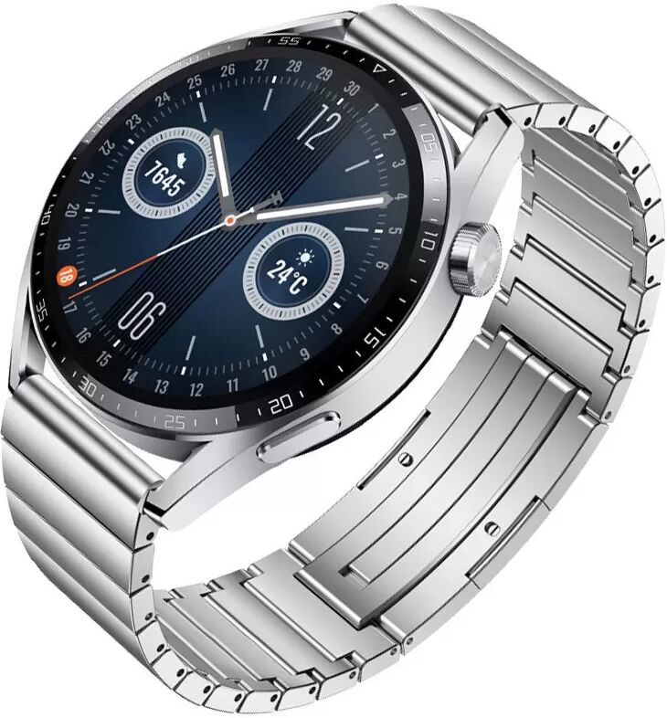 INF Titan Uhrenarmband kompatibel mit Huawei GT4/Buds - 22mm Silber