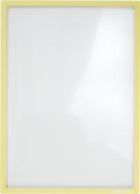 Schäfer Shop Select Magnetrahmen, für A4-Dokumente, UV-beständige PET-Folie, gelb, 4 Stück