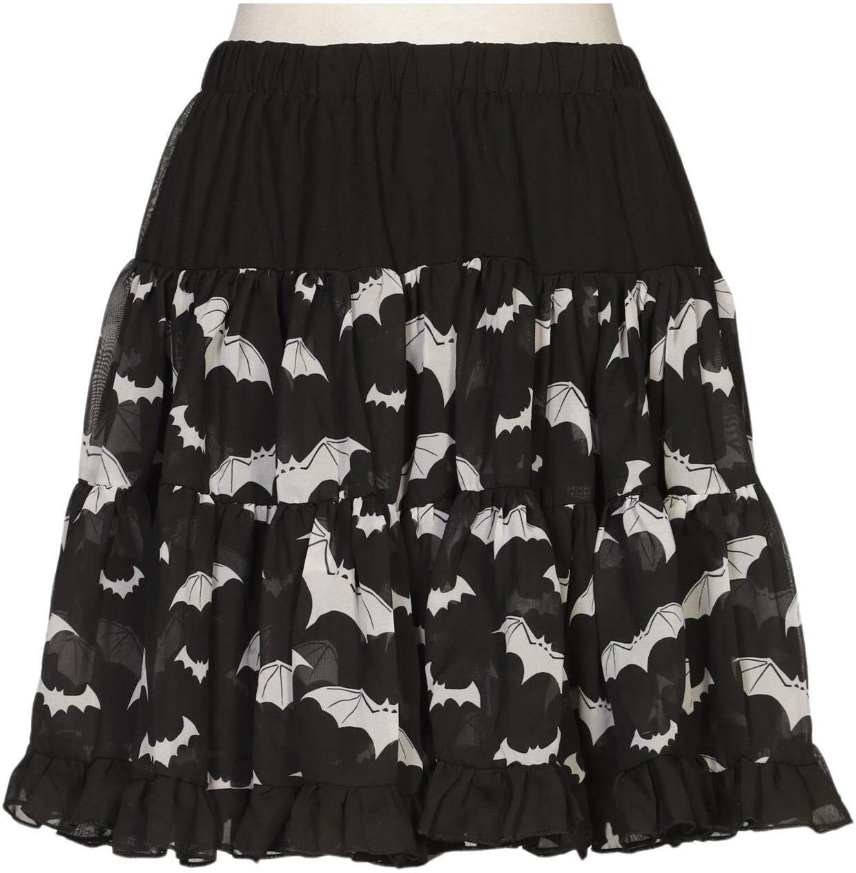 Hell Bunny Damen Rock, Schwarz, Gr. XS, Synthetik - Second Hand