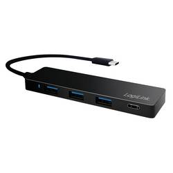 LogiLink UA0311 USB-Hub 4 Port USB-A USB 3.1 Gen1 5 GBit/s mit USB-C® Stecker Schwarz UA0311