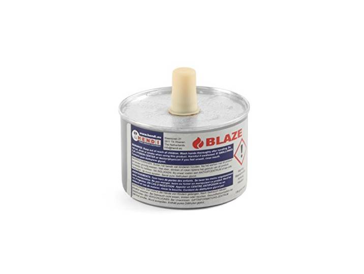 HENDI Brennpaste, mit Docht, Flüssigbrennstoff, 24 Stück, ruß- und geruchlos, Brenndauer 6 stunden, Brenngel, Fire Paste, für Wärmebehälter, zum Warmhalten von Speisen, Chafing Dish, 198gr