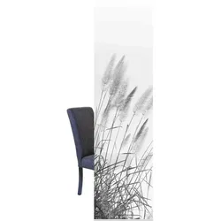 Schiebegardine HOME WOHNIDEEN "SCHIEBEVORHANG DEKOSTOFF DIGITALDRUCK 'PAMPAS'", grau, B:60cm H:245cm, Polyester, Gardinen, DIGITALDRUCK - INDIVIDUELL KÜRZBAR