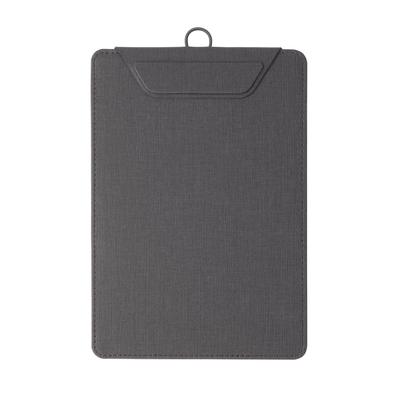 SIGEL KB111 Klemmbrett A5 anthrazit mit Aufstellfunktion, stabiles, stylisches Clipboard mit edler Leinenstruktur, leicht abwischbar, für Speisekarten