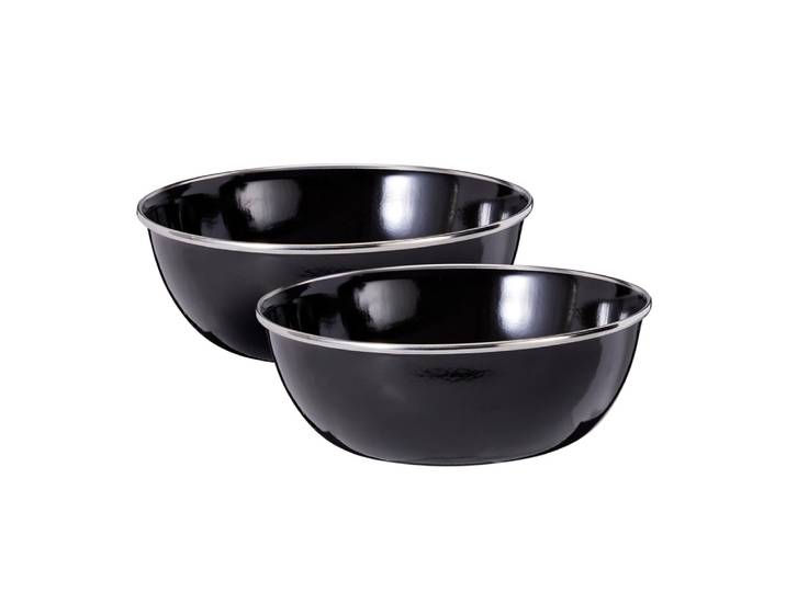 Schale Eisen 2er Set 15 cm schwarz