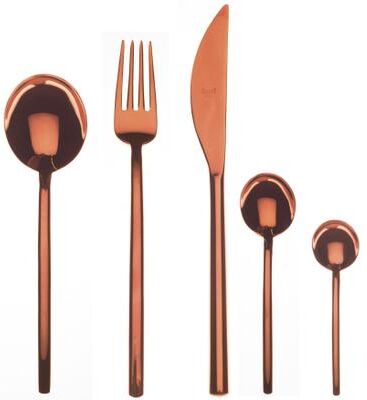 Mepra Due Flatware Set with Moka Spoons - 30 Pieces