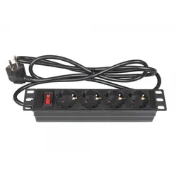 Alcasa GC-N0103 Stromverteilereinheit (PDU) 4 AC-Ausgänge 1U Schwarz