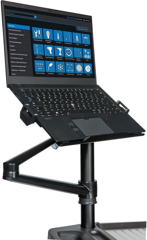 Laptopständer für Werkstattwagen - Höhen- und Breitenverstellbarer Halter für Laptops und Tablets