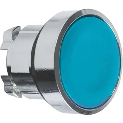 Schneider Electric ZB4BA6 Drucktaster, Frontelement, Harmony XB4, Metall, 22mm, blau, unbeschriftet, tastend