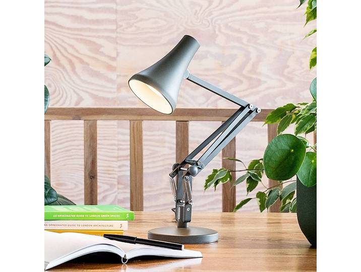 Anglepoise Tischleuchtelampe 90 Mini Mini, dimmbar, grün, für Arbeitszimmer / Büro, Aluminium, Industrielles Design