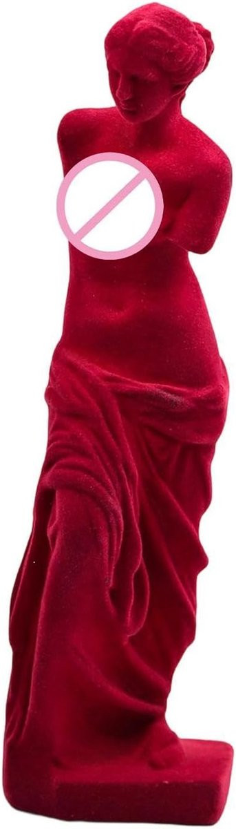 Rood Borstbeeld Godin Decoratie - Hoogte: 28 cm