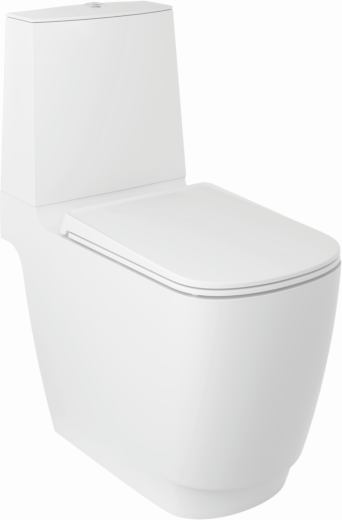 Kludi RESA S Spiralfl ush-Stand-WC 27WCB0253 68 cm, S-förmiger Abfluss Mattweiß