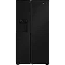 BAUKNECHT SBS IW E90 Black, Wasser- & Eiswürfelspender, Side by (578 l, E, 1790 mm hoch, Edelstahloptik schwarz)