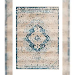 Kayoom Teppich Baroque 500 Creme / Blau - 6GOK6-120-170-E