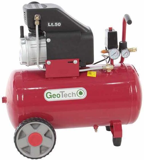 GeoTech AC 50.8.20 - Compresseur d'air électrique 50 L air comprimé - Moteur 2 CV