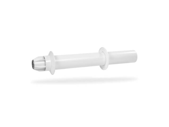Terminal horizontal en aluminium et PVC diamètre 60/100 blanc longueur 800mm réf 227104