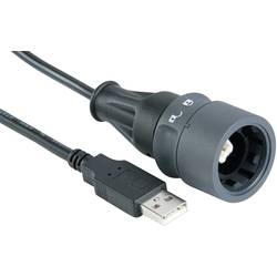 USB-Kabel beidseitig verriegelbar Stecker PXP6040/B/2M00 Typ B (Verriegelung) auf Typ A PXP6040/B/2M00 Bulgin Inhalt: 1 St.