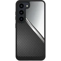 Nivocase Handyhülle für Samsung Galaxy S23 Hülle NIVOpure Case Schwarz Carbon Metall Stahl (Samsung Galaxy S23), Smartphone Hülle, Schwarz