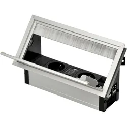 Kopp 939605017 VersaFLAP, 2x Schutzkontaktsteckdosen+2x RJ45 (CAT6 UTP)+1x USB Ladeanschluss (5V-1A)