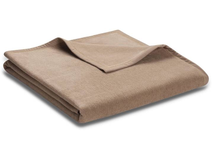 Wohndecke BIEDERLACK Unicolour, einfarbig, 50% recycled , braun (haselnuss), B:220cm L:240cm, Baumwolle, Polyacryl, Polyester, Wohndecken, Wohndecke, in vielen Farben