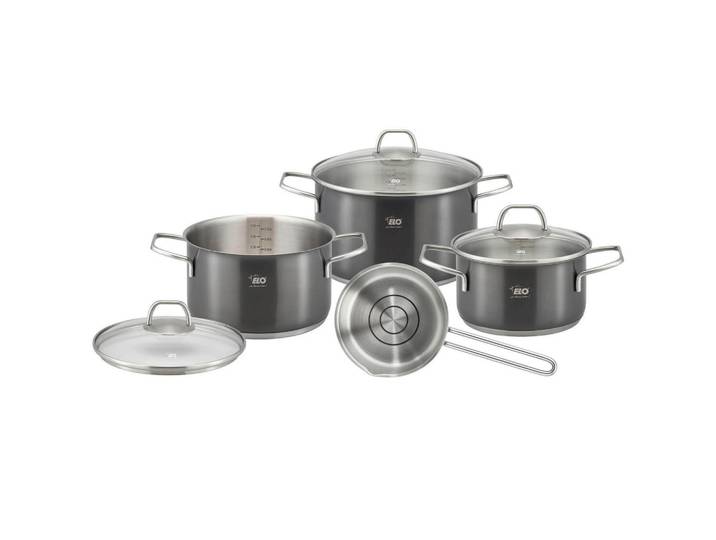 ELO Kochtopfset Twice Select, silber anthrazit, Metall, 4-teilig, 27x20.5x53.5 cm, Kochen, Töpfe, Topfsets