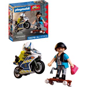 playmobil Spielset CITY ACTION 72079, ab 4 Jahre, Verfolgungsjagd mit Motorrad, 17 Teile