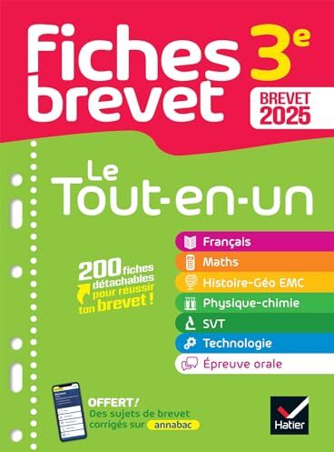 Bernard Demeillers - Le tout-en-un, 3e : 200 fiches détachables pour réussir ton brevet ! : brevet 2025 - Preis vom 13.10.2026 11:25:28 h