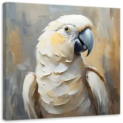 LEINWANDBILD Öl Papagei 60x60cm