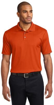 Port Authority K528 Performance Fine Jacquard Polo Shirt in Autumn Orange size Medium   Polyester