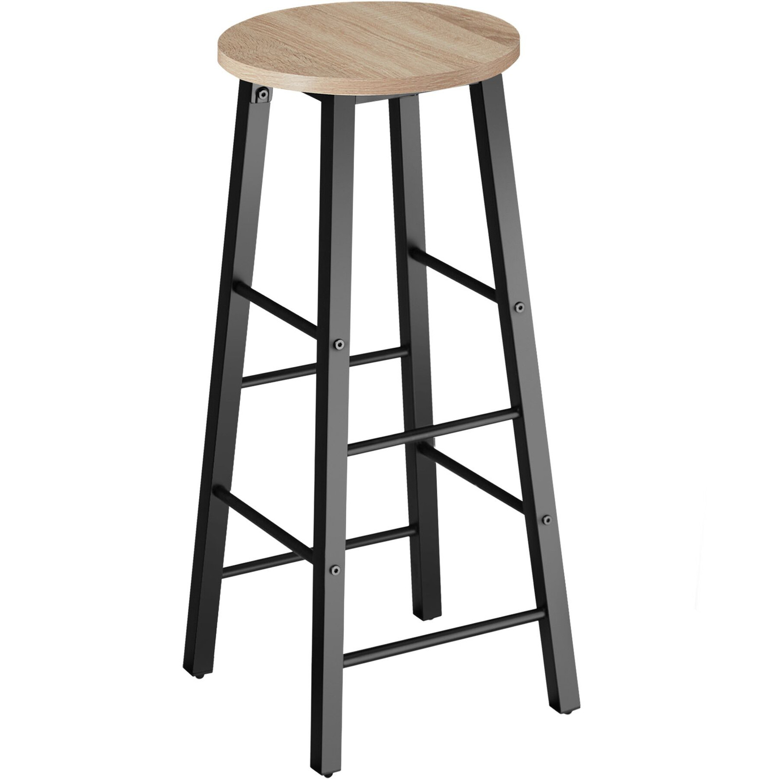TecTake Barkruk Keynes Industrieel Licht Hout Eiken Sonoma
