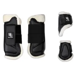 Horseguard Protection Boots, mit Fell, vorne, schwarz, Taglia: S