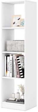 1/2 PCS 4 Cube Bookshelf Freestanding 4-Tier Open Shelf Tall Bookcase