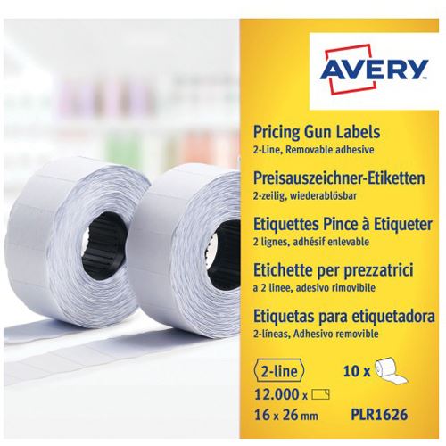 AVERY Zweckform Preisetiketten weiß permanent 26,0 x 16,0 mm, 10 Rollen