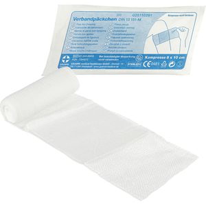 Gramm-Medical Verbandpäckchen DIN 13151 M, steril, 10 x 8cm