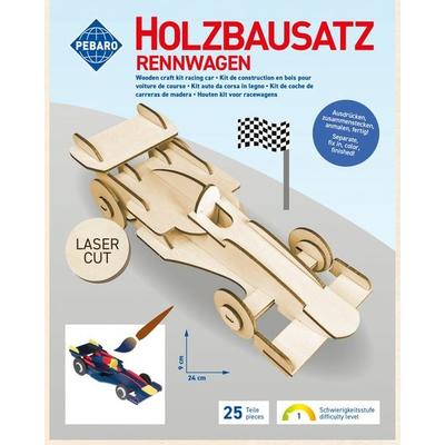 PEBARO 850/11L - Holzbausatz Rennwagen, Laser cut Bastelset