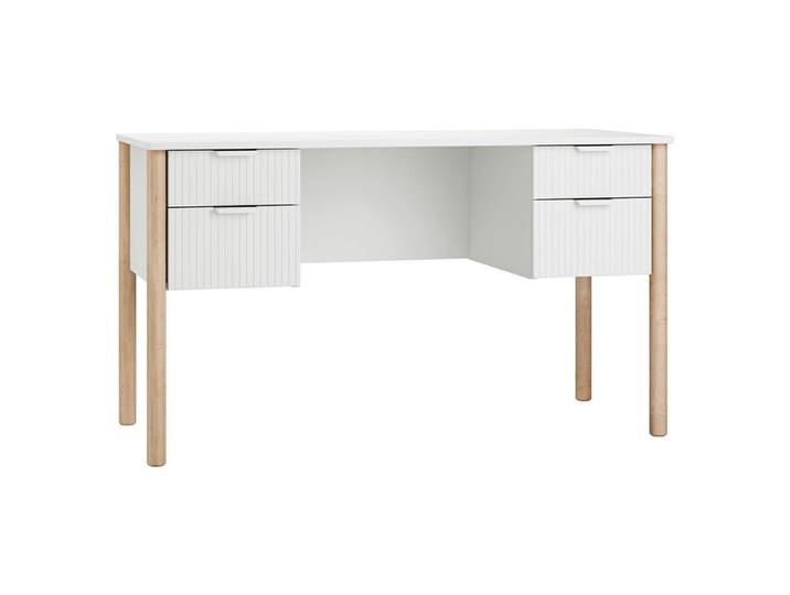 Bureau 4 tiroirs Pinio Miloo Blanc