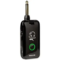 NUX Mighty Plug Verstärker- und Effekt-Simulation + Bonus In Ear Kopfhörer (Display, USB-DAC, Bluetooth), Kopfhörerverstärker, Schwarz