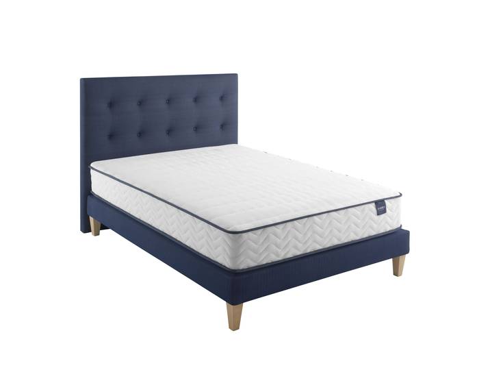 Ensemble matelas ressorts, sommier, pieds et tête de lit Rêve 300 - SOMEO 140x190