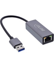 InLine USB 3.2 Netzwerkadapter Kabel USB-A zu RJ45 Gigabit Netzwerk Strom/Netzteil 0,15 m (33380P)