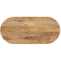 vidaXL Tischplatte 100x50x3,8 cm Oval Massivholz Mango