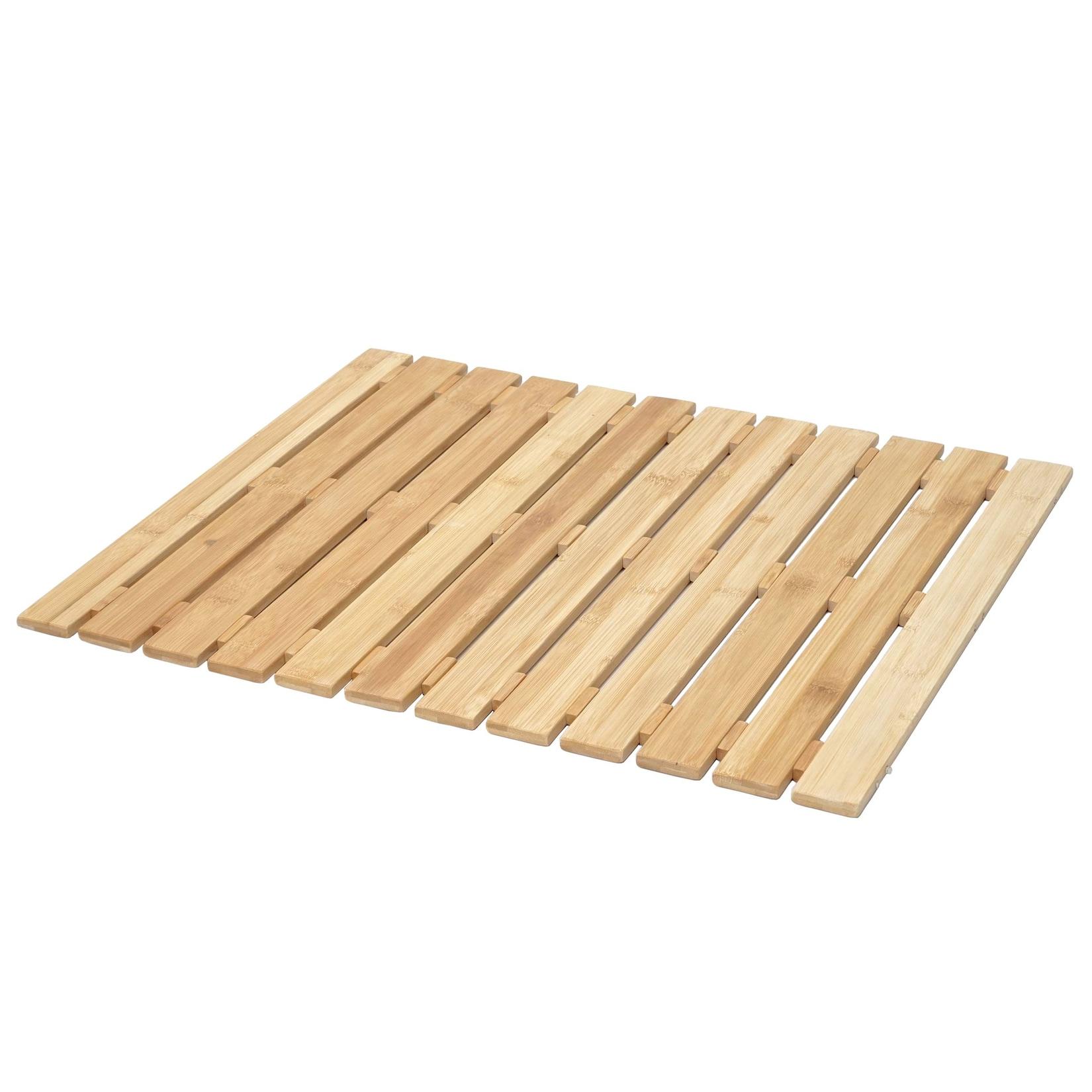 Badematte MCW-E73, Duschmatte Badvorleger Badteppich, Bambus rutschfest, 60x50cm