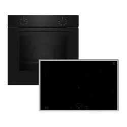 BX18IB (B1DCA0AK0,T58SHF1L0) Backofenset 5Heizarten Induktionskochfeld 80cm Edelstahlrahmen