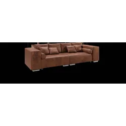 BIGSOFA Rico Braun Microfaser Vintageoptik